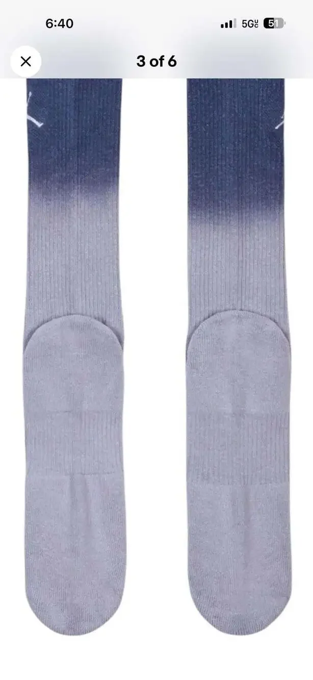 Nike Jordan Jumpman Gradient Socks HJ2446-410 Youth Sz 5 -7